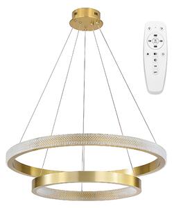Toolight Toolight, LED stropné svietidlo 60cm, 55W, 3500lm + diaľkové ovládanie, APP1772-CP, zlatá matná, OSW-06351
