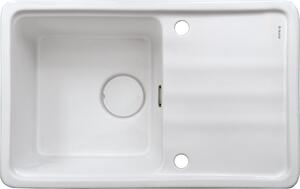 Deante Momi, keramický drez s odkvapkávačom 780x500x230 mm, biela, DEA-ZCM_6113