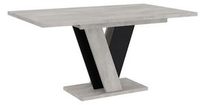 Rozkladací jedálenský stôl Tearyl, Farby: biely lesk / betón Mirjan24 5903211197376
