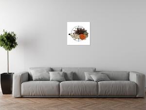 Obraz s hodinami Ježko s jabĺčkom Rozmery: 30 x 30 cm