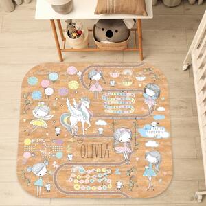 INSPIO-korkový koberec s menom - Detské koberce z korku - Víly, cesta a hry pre deti