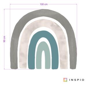 INSPIO-textilná prelepiteľná nálepka - Nálepka na stenu DÚHA pre chlapcov do izby