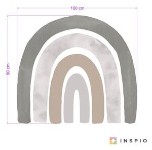 INSPIO-textilná prelepiteľná nálepka - Nálepky na stenu DÚHA v hnedých a zemitých farbách
