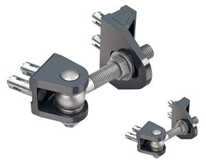 LOCINOX ® LOCINOX® BOLTON4D záves M12, otvárateľný 180°, nastaviteľný 3D, čiastočne pozinkovaný, montáž skrutkou Quick-fix
