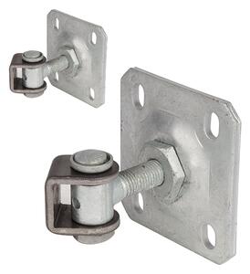 LOCINOX ® LOCINOX® G90WP záves M16 s platňou 100 x 100 mm, otvárateľný 90°, nastaviteľný 1D, čiastočne pozinkovaný