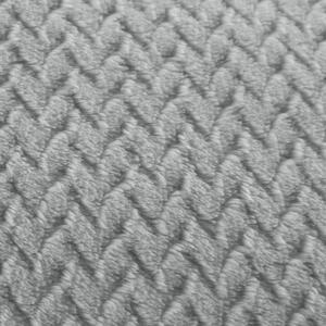 Jemná deka Cindy z mikrovlákna s 3D efektom, strieborno-šedá