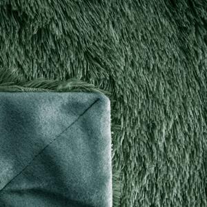 Mäkká huňatá zelená deka TIFFANY 70x160 cm