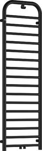 Deante Silia, kúpeľňový radiátor 500x1570 mm, 586W, čierna matná, DEA-AGI_NG51