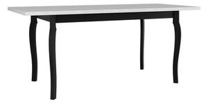Jedálenský stôl Diesel 80 x 140/180 V, Morenie: biela - L, Farby nožičiek: čierna Mirjan24 5903211275906