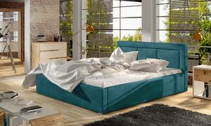 Moderná posteľ Bregen 180x200cm, tyrkysová