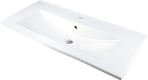 Deante Tubo, keramické umývadlo na zapustenie 815x360x140 mm, biela lesklá, DEA-CTU_638M