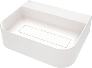 Deante Arnika, granitové umývadlo na dosku 505x405x135 mm, biela matná, DEA-CQA_AU5S