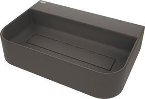 Deante Arnika, granitové umývadlo na dosku 605x405x135 mm, antracitová, DEA-CQA_TU6S