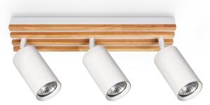 Brilagi - Bodové svietidlo SELE WOOD ACOUSTIC 3xGU10/30W/230V biela/drevo