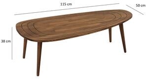 Dizajnový konferenčný stolík Garnet 115 cm orech