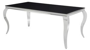 Jedálenský stôl PRANCI čierna/chróm