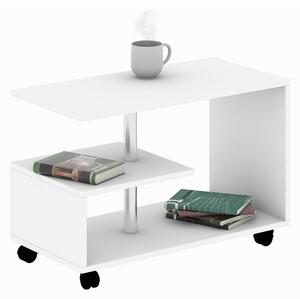 Dizajnový konferenčný stolík Abeba 80 cm biely