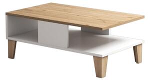 Dizajnový konferenčný stolík Fianna 90 cm dub / biely