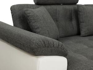 Luxusní sedací souprava Falun, bílá/tmavě šedá Roh: Orientace rohu Levý roh