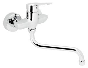 Novaservis Metalia 54, nástenná drezová umývadlová batéria, 100 mm, chrómová, 54074/T-0