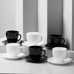 LUMINARC šálky na kávu Carine Neo, White & Black, 12 ks