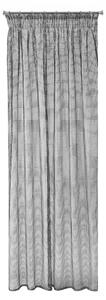 Strieborná záclona na páske BONITA 140x270 cm