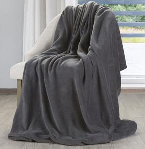 Jemná sivá deka SIMPLE 150x200 cm