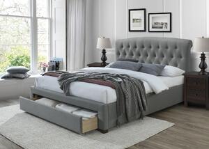 Čalúnená posteľ Avanti s úložným priestorom - 160x200 cm - sivá
