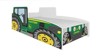 Detská auto posteľ TRACTOR Farba: Zelená, Prevedenie: 80 x 160 cm