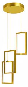 Toolight Toolight, LED závesné svietidlo 12W, 3000K, 3500lm, LHJ088-3CP, zlatá, OSW-50063