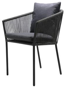 Jedálenská stolička SALERNO tmavosivá/čierna