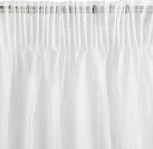 Design 91, Hotová záclona s riasiacou páskou - Esel biela jemná, š. 3,5 m x d. 1,5 m