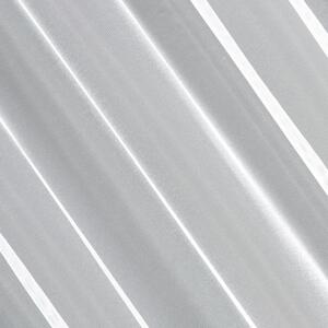 Biela záclona na krúžkoch ESEL vyrobená z hladkej lesklej látky 350x150 cm