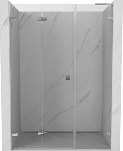 Mexen Lunar-F, L skladacie ľavé sprchové dvere 110 cm, číre sklo, chrómový profil, 836SL-110-050-01-00-L