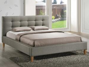 Čalúnená posteľ TEXAS 160 x 200 cm farba šedá / dub