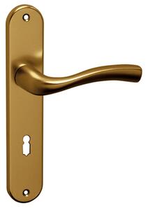 Dverové kovanie MP Arch (F4) - PZ kľučka-kľučka otvor na cylindrickú vložku/F4/MP4 (hliník bronz)