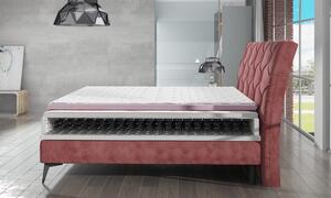 Štýlová box spring posteľ Lazio 180x200, ružová