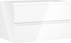 Mexen Orio, kúpeľňová skrinka 80 cm, 2 zásuvky, biela lesklá, 91A10-08047-2-BFF00