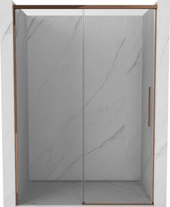 Mexen Rox, posuvné sprchové dvere 140 cm, 8mm číre sklo, ružové zlato profil, 8C2-140-000-60-00
