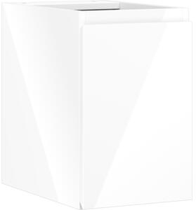 Mexen Orio, kúpeľňová skrinka 30 cm, 1 dvierka, biela lesklá, 91A11-03047-1-BF00