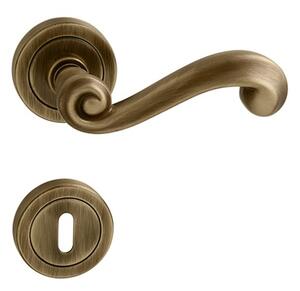 Dverové kovanie MP Carla R 738 (OGS) - PZ kľučka-kľučka otvor na cylindrickú vložku/OGS (bronz česaný mat)