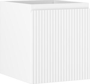 Mexen Rivel, kúpeľňová skrinka 40 cm, 1 zásuvka, drážkovaná, biela matná, 91A20-04047-1-BF01