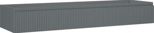 Mexen Rivel, kúpeľňová skrinka 160 cm, 1 zásuvka, drážkovaná, grafitová matná, 91A20-16023-1-BF66