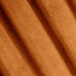 Oranžový záves RIA so zamatovou štruktúrou 140x250 cm