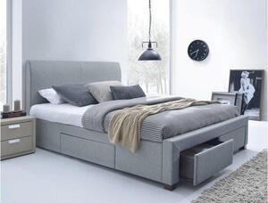 Čalúnená posteľ Marion 160x200, sivá, bez matraca