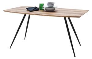 Jedálenský stôl Andres 160x76x90 cm (dub, čierna)
