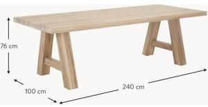 Jedálenský stôl z dubového dreva Ashton, rôzne veľkosti