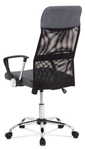Kancelárska otočná stolička POND na kolieskach — chróm, látka, viac farieb Sivá