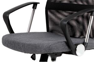Kancelárska otočná stolička POND na kolieskach — chróm, látka, viac farieb Černá