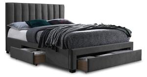 Čalúnená posteľ Wolfgang 160x200, sivá, bez matraca
